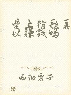 爱上猜歌真的可以赚钱吗