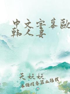 中文字幕欧美日韩人妻