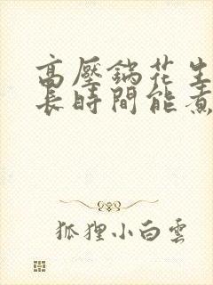 高压锅花生煮多长时间能煮熟