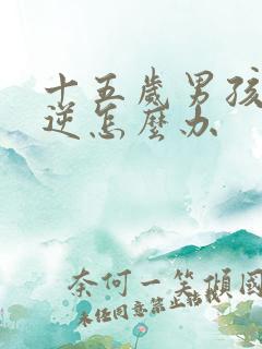 十五岁男孩子叛逆怎么办