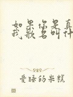 如果你是真的爱我歌名叫什么