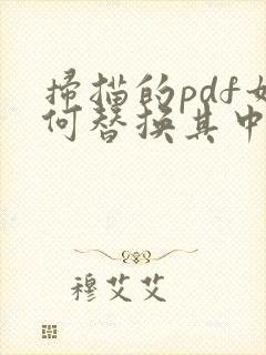 扫描的pdf如何替换其中一页