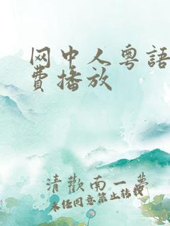 网中人粤语版免费播放