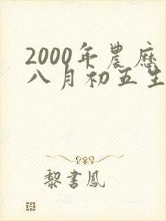 2000年农历八月初五生辰八字