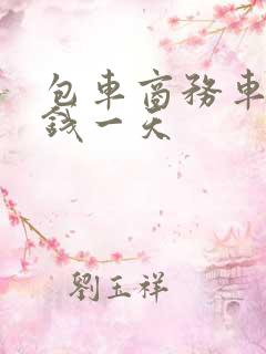 包车商务车多少钱一天