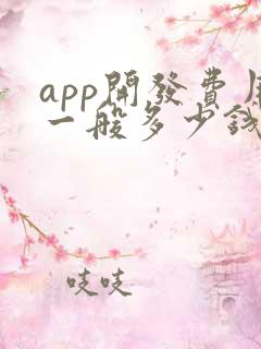 app开发费用一般多少钱
