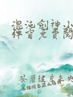 混沌剑神小说无弹窗免费阅读全文