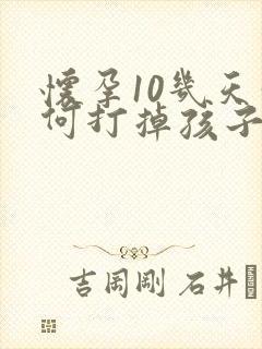 怀孕10几天如何打掉孩子
