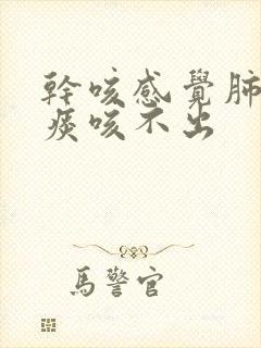 干咳感觉肺里有痰咳不出