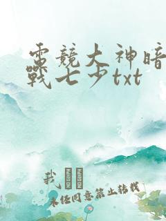 电竞大神暗恋我战七少txt