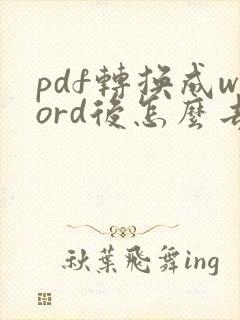 pdf转换成word后怎么去掉文本框