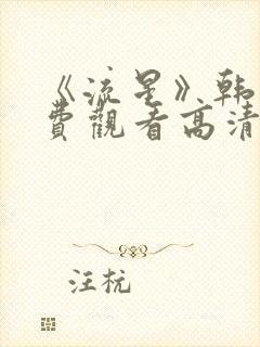《流星》韩剧免费观看高清