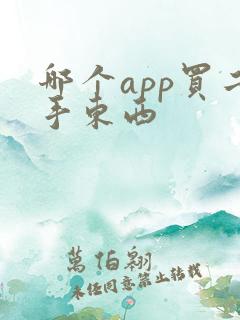 哪个app买二手东西