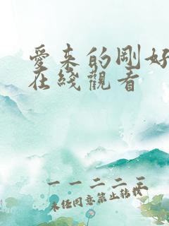 爱来的刚好免费在线观看