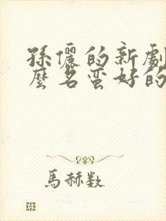 孙俪的新剧叫什么名蛮好的人生