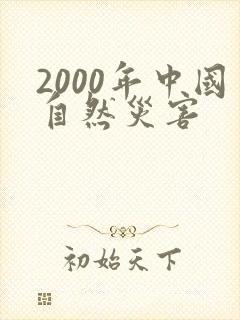 2000年中国自然灾害