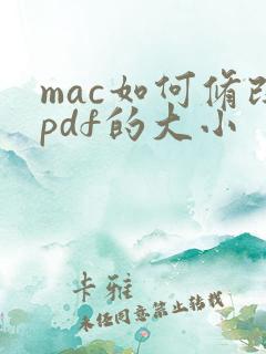 mac如何修改pdf的大小