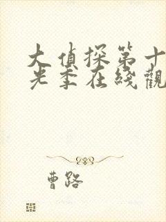 大侦探第十季拾光季在线观看免费版高清