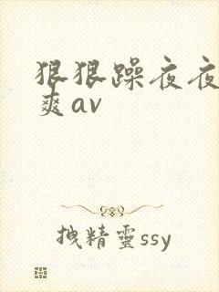 狠狠躁夜夜躁人爽av