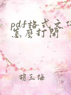 pdf格式文件怎么打开