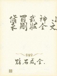修罗武神 小说未删版全文