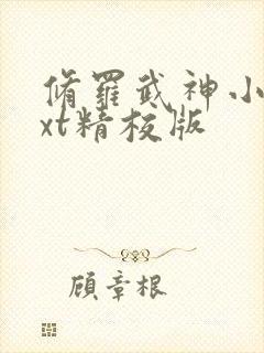 修罗武神小说txt精校版