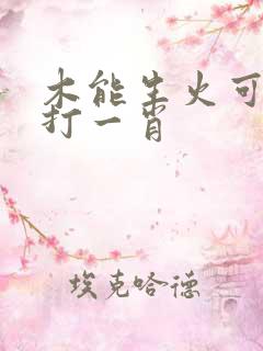 木能生火可发财打一肖