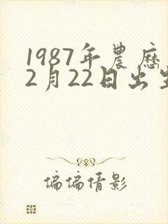 1987年农历2月22日出生的人命运