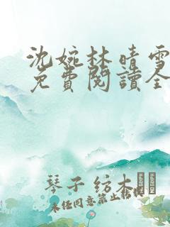 沈婉林晴雪小说免费阅读全文