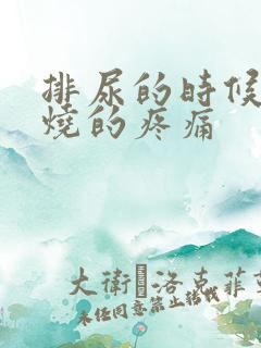 排尿的时候有灼烧的疼痛