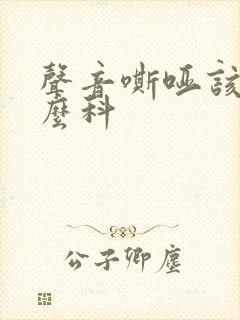 声音嘶哑该挂什么科