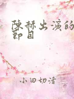 陈赫出演的综艺节目