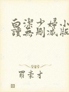 白洁少妇小说阅读无删减版全文