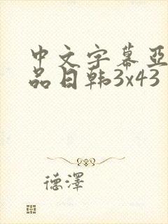中文字幕亚洲精品日韩3x43