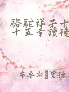 骆驼祥子十一到十五章读后感300字