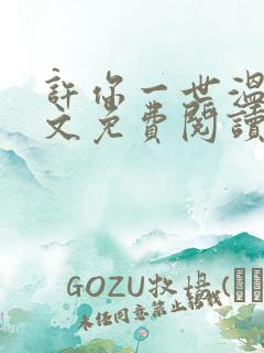 许你一世温情全文免费阅读