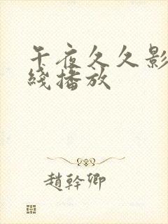 午夜久久影院在线播放