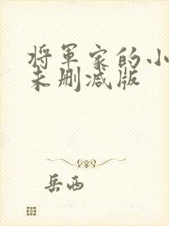 将军家的小娘子未删减版