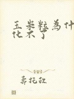 玉米粒为什么消化不了
