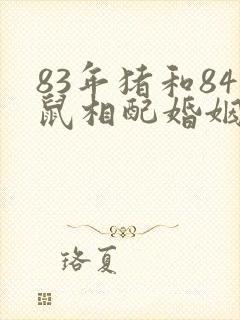 83年猪和84鼠相配婚姻如何