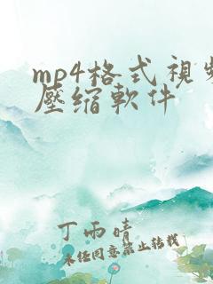 mp4格式视频压缩软件