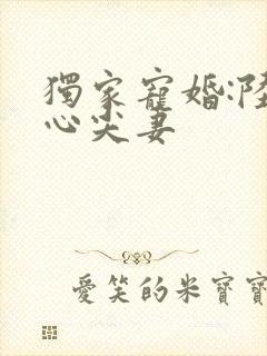 独家宠婚:陆少心尖妻