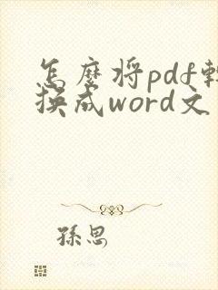 怎么将pdf转换成word文字