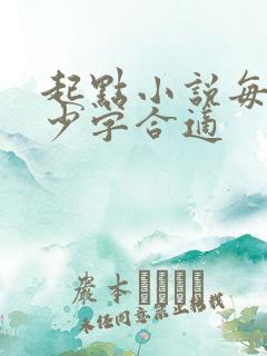 起点小说每章多少字合适