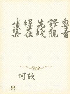 侦缉先锋粤语全集在线观看