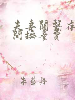 夫妻关系存续期间抚养费