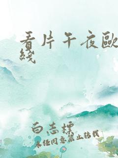 看片午夜欧美在线