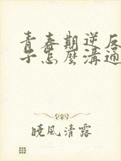 青春期逆反的孩子怎么沟通