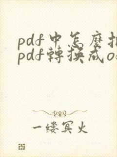 pdf中怎么把pdf转换成ofd
