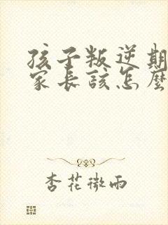 孩子叛逆期顶嘴家长该怎么做